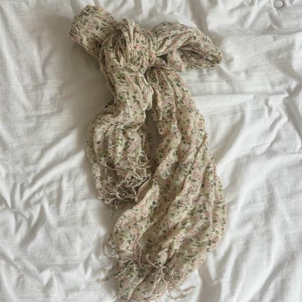 빈티지 플라워 스카프