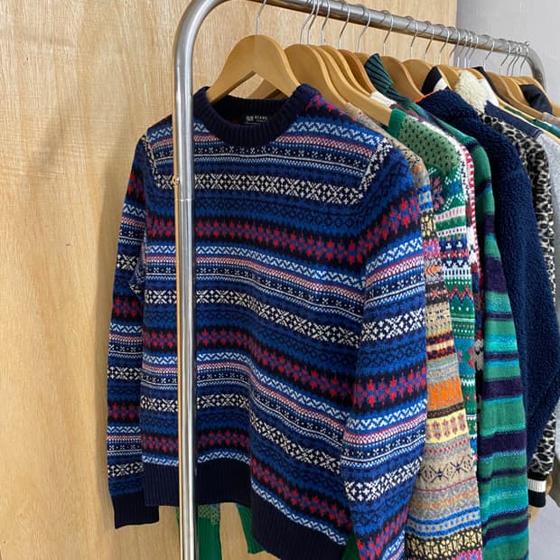 BEAMS fair isle knit 빔즈 페어아일 니트