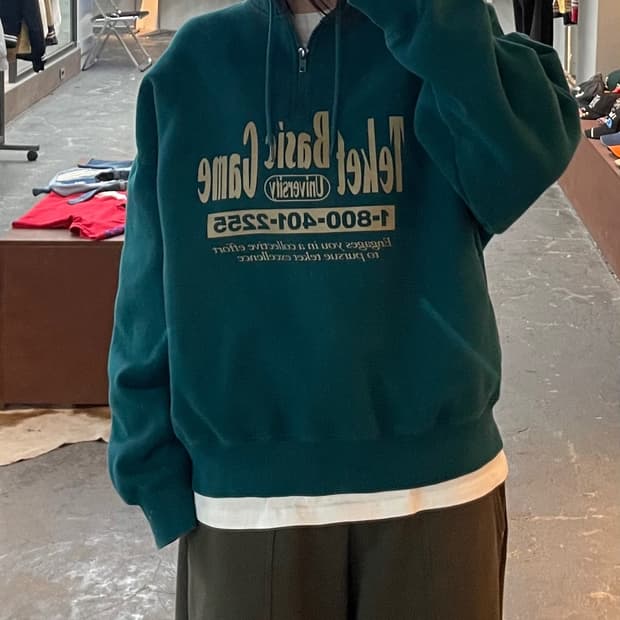 테켓 하프집업 맨투맨 H2655
