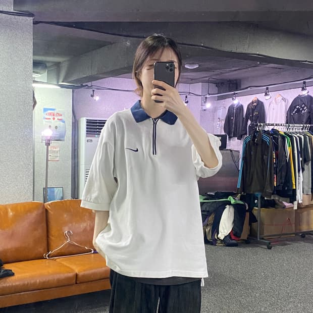나이키 스우시 하프집업 피케티 B2099