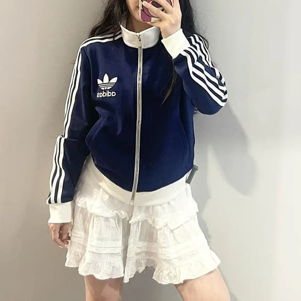 아디다스 클래식 베켄바우어 트랙탑 져지 네이비인디고