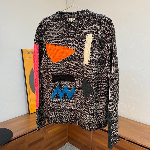 켄조 그래픽 니트 스웨터 