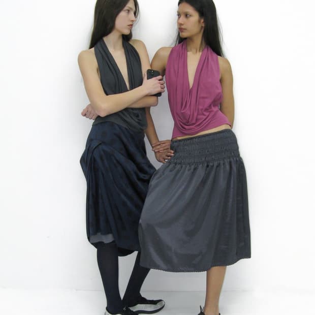 파르티멘토우먼 레이스 미디스커트 차콜