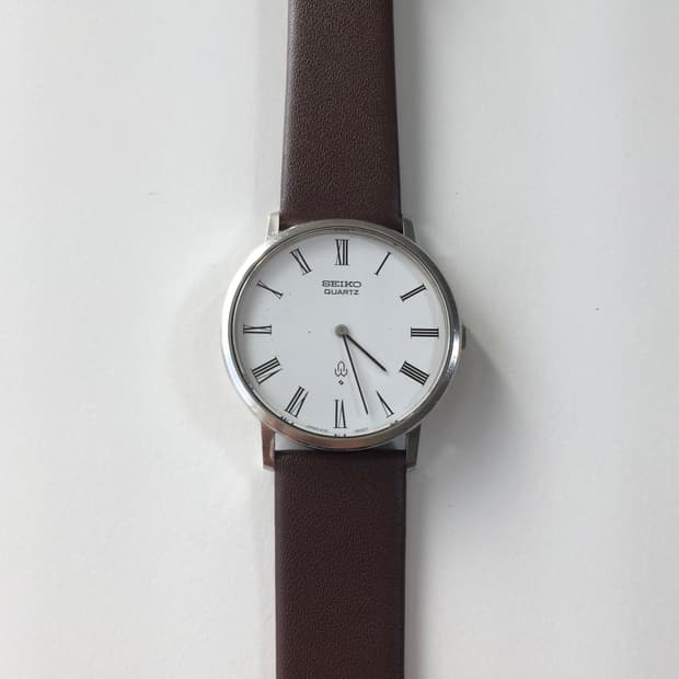 70s seiko chariot roman index quartz