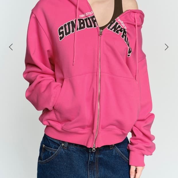 썬번프로젝트 마젠타 후드 집업