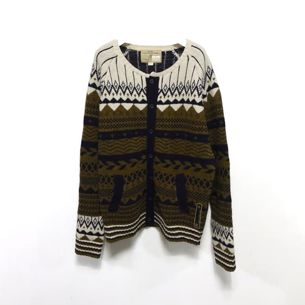[L] DIESEL 디젤 노르딕 디자인 노카라 울 가디건