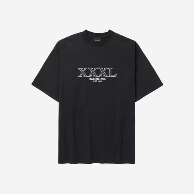 [L] 발렌시아가 3XL 티셔츠 블랙