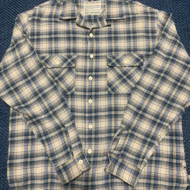 헤리티지플로스 플란넬 체크셔츠 s(95)
