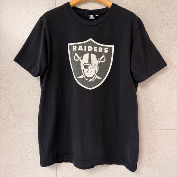 NFL 레이더스 블랙 반팔 티셔츠