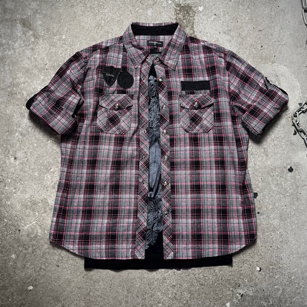 In The Attic – Pink Check Roll-Up Shirt