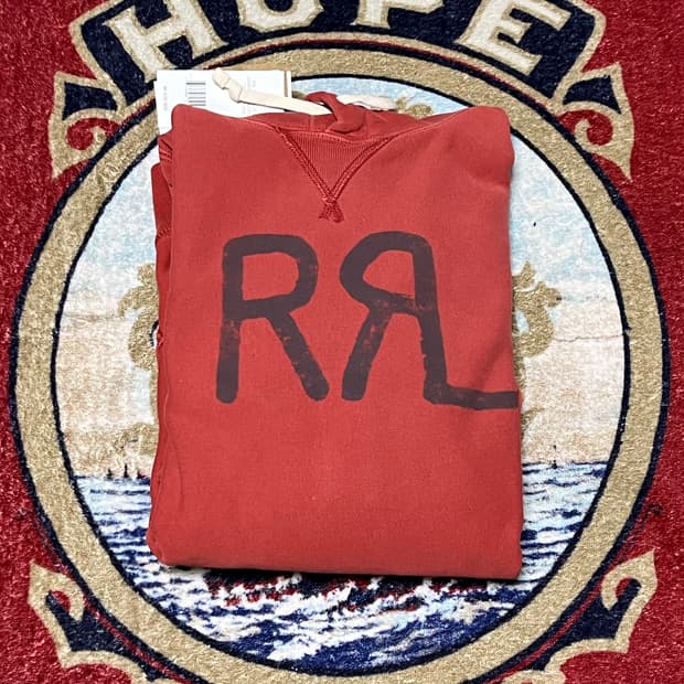 RRL 더블RL 랜치 로고 후드티 