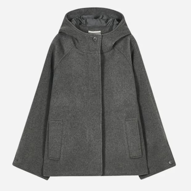 타입서비스 후드 하프코트 그레이