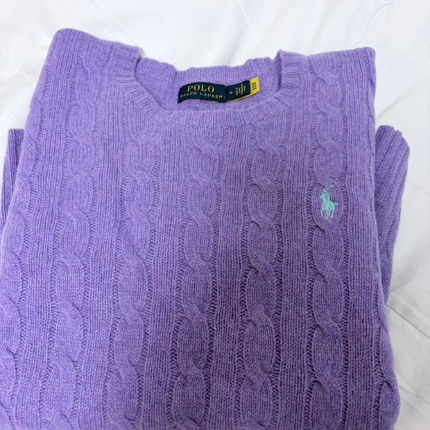 폴로 랄프로렌 캐시미어 니트 M 라벤더