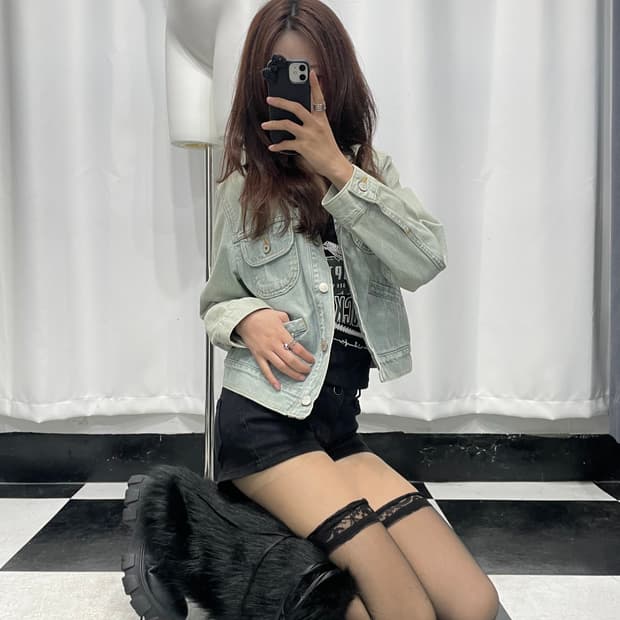 🎸레빗 패치 데님 자켓🎸