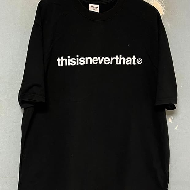 디스이즈네버댓 T-Logo 남자 반팔티셔츠 블랙 매장판 XXL 110