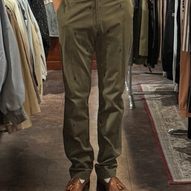 폴로랄프로렌 포니자수 치노팬츠 카키 36