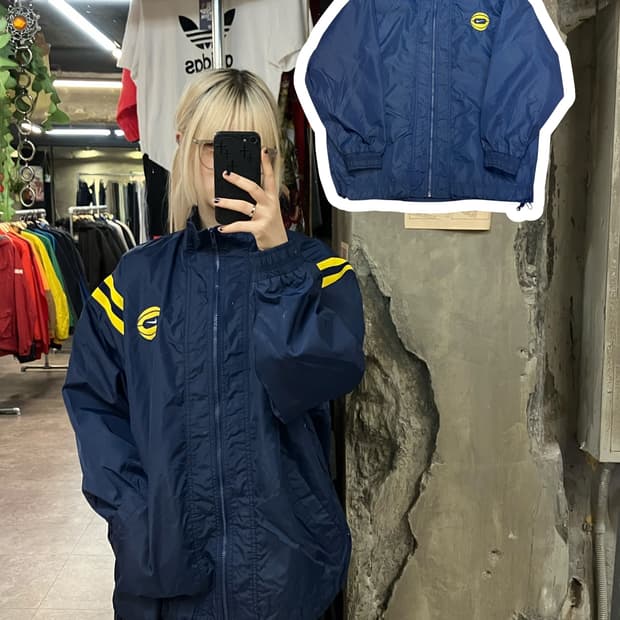 90s 나이키 올드스쿨 빅로고 바스켓 우븐 트랙 자켓 105  #csz1