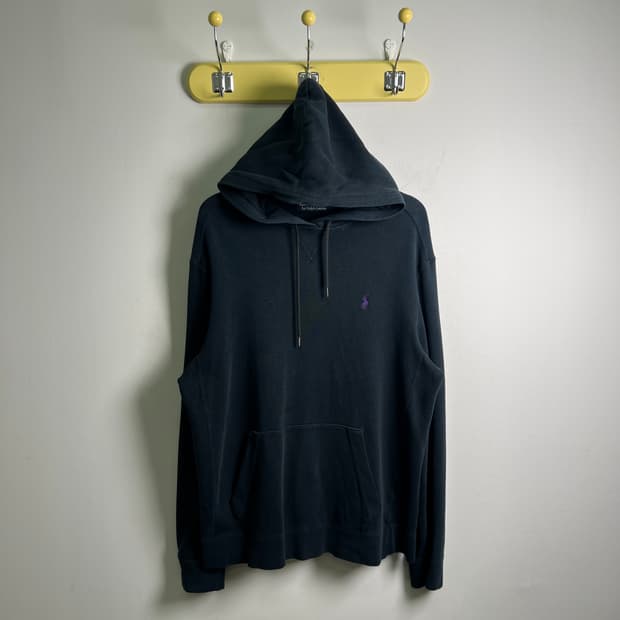 폴로 랄프로렌 블랙 후드티 L