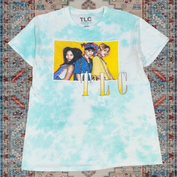 TLC 공식 그래픽 타이다이 반팔 티셔츠 M
