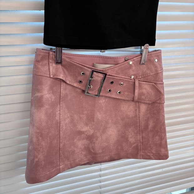 (New)13de marzo Leather Skirt