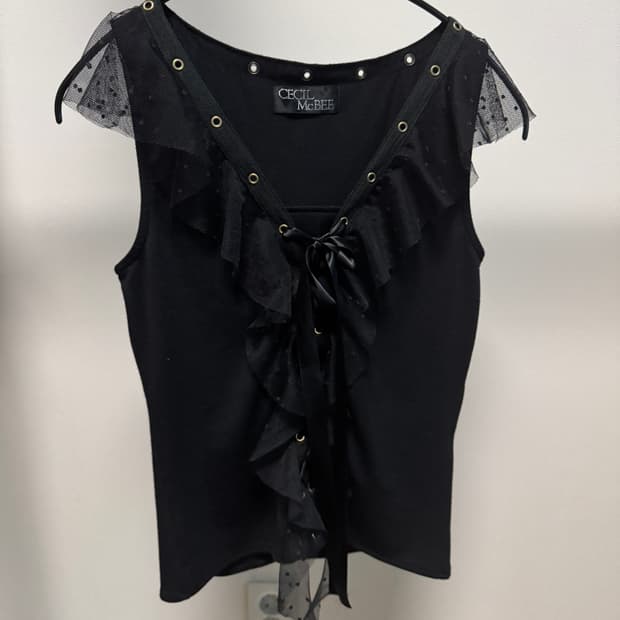 cecil mcbee ruffle sleeveless