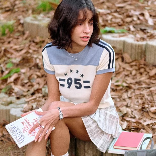 비터쉘즈 반팔 95 Star Leader Ringer Tee-Ivory