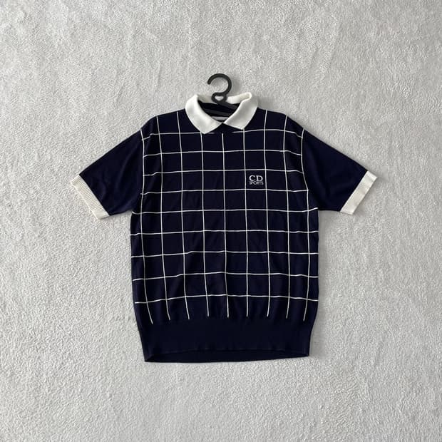 100 크리스찬 디올 스포츠 90'S 반팔니트카라티 여성