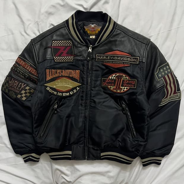 할리데이비슨 패치워크 라이더자켓