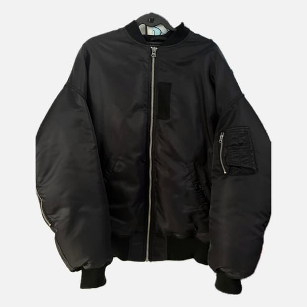 R13 zip out bomber black 알써틴 봄버자켓