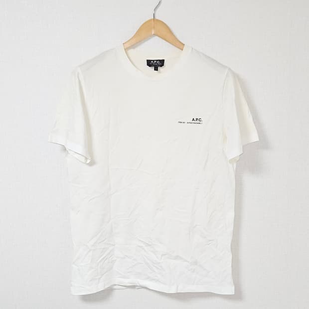 아페쎄 A.P.C 미니로고 반팔 라운드넥 스펠아웃 L