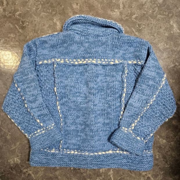 캐피탈 울 핸드 니트 코위찬 G 진 네이비