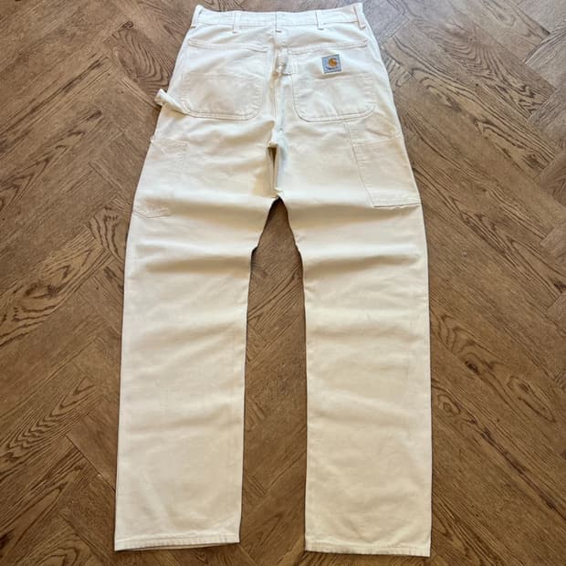 [32]90's 칼하트 Made in USA 에크루 카펜터 워크 팬츠