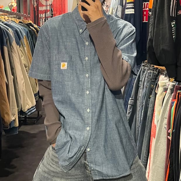 [IM] carhartt 칼하트 데님 반팔셔츠
