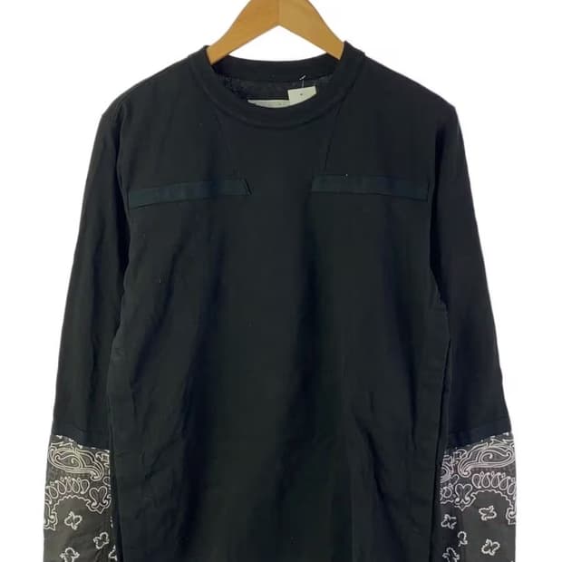 SACAI LONG SLEEVE BANDANA PRINT T-SHIRT 