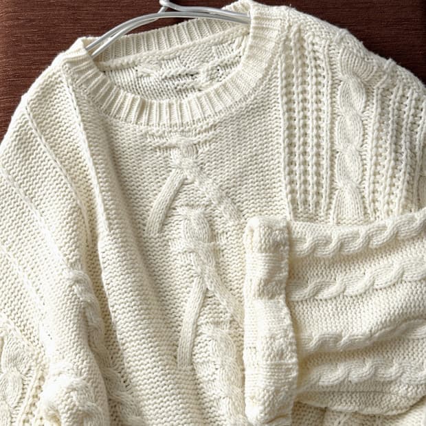 Wide sleeve design loose knit P/O