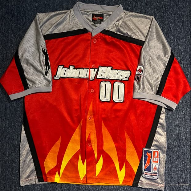 빈티지 90s Johnny Blaze 플레임 저지