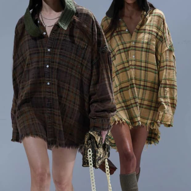 R13 슈레디드 심 셔츠 S 새상품