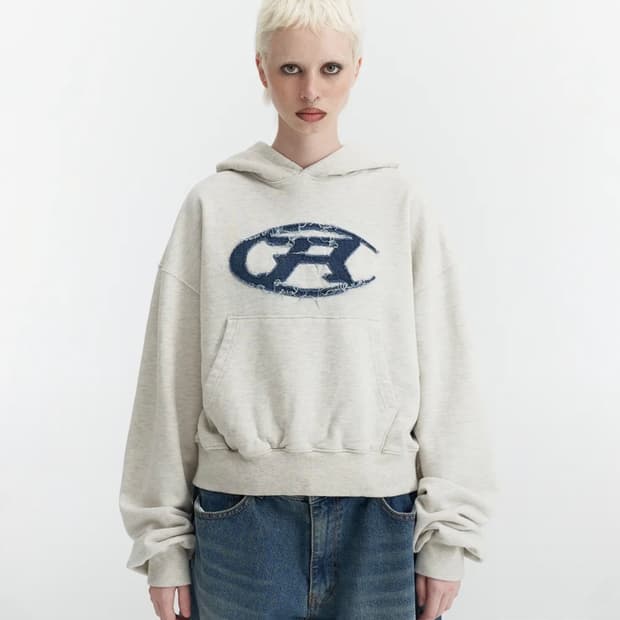 락케이크 크롭 후드티