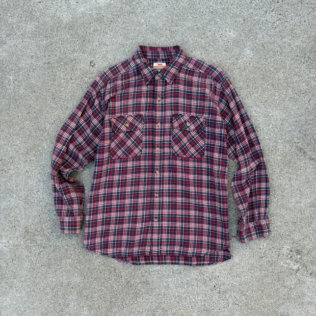 90s 리바이스 오렌지탭 플란넬 셔츠