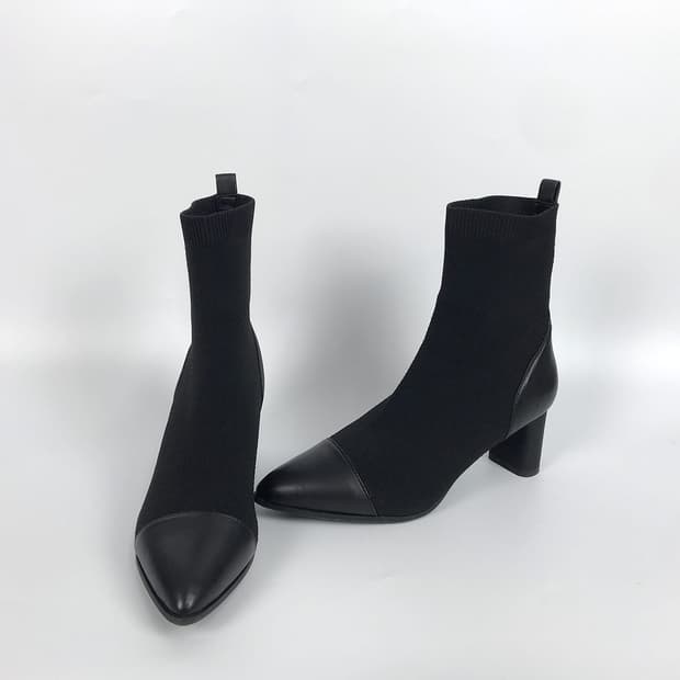 나인웨스트 뉴 나오미 레더 니트 삭스부츠 여성235