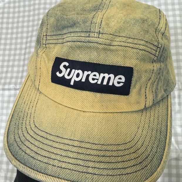 [OS] 슈프림 워시드 치노 트윌 캠프캡 더티 인디고