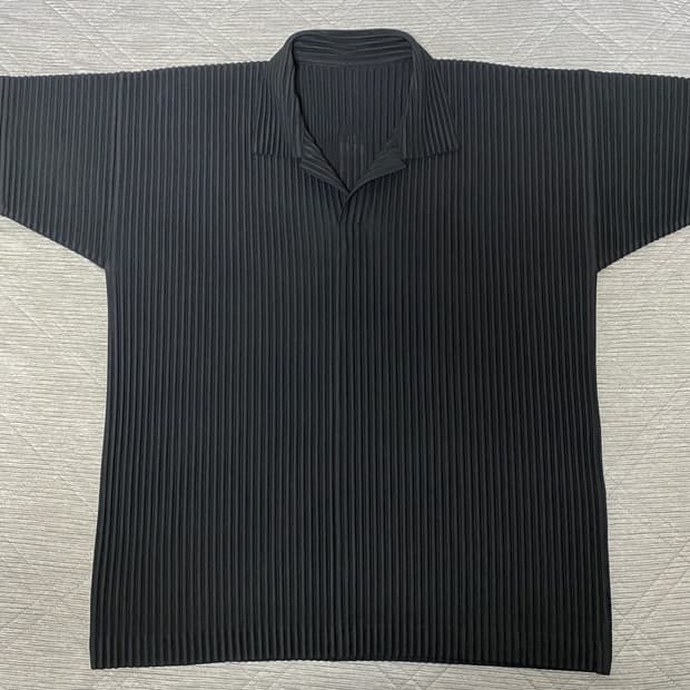옴므플리세 베이직 카라티 블랙 4 새상품급
