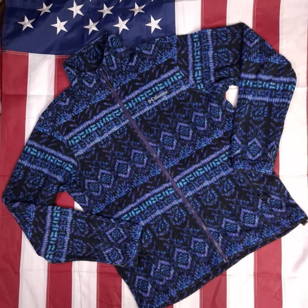 오리지날 컬럼비아 에스닉 블루멀티칼라 후리스