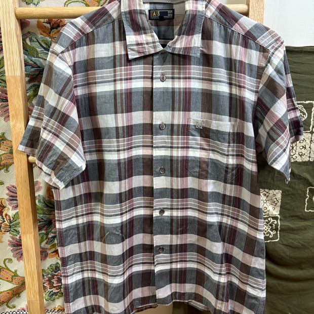 Daks 체크 패턴 반팔 셔츠 