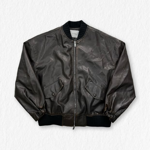 VTWO 레더 자켓