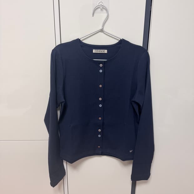 코이세이오 가디건 네이비 RAW EDGE CARDIGAN 