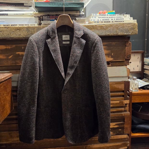 액티브 카멜 트위드자켓