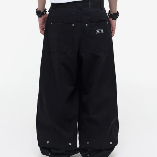 오퍼스 바지 08 MELTED COTTON PANTS BLACK