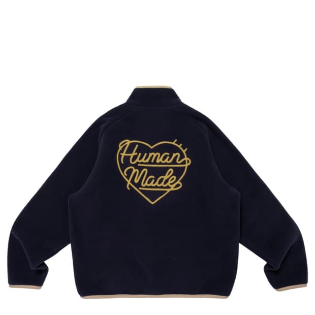 (구매)(XXl)휴먼메이드 플리스 하프집 풀오버 네이비