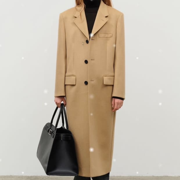 던스트 투웨이쓰리버튼 캐시미어 코트 xl